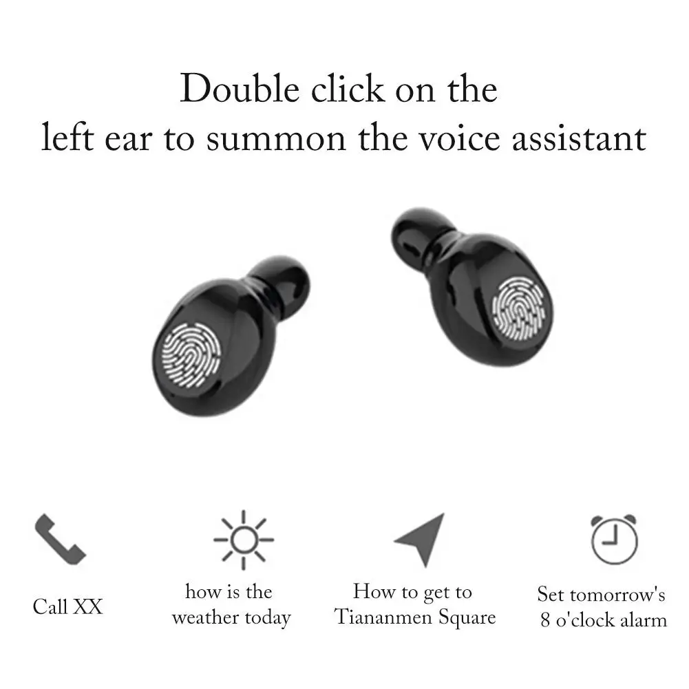 TWS 5,0, беспроводные Bluetooth наушники, мини наушники-вкладыши, сенсорные двойные наушники, Bluetooth наушники 6D, объемный звук, HIFI шумоподавление