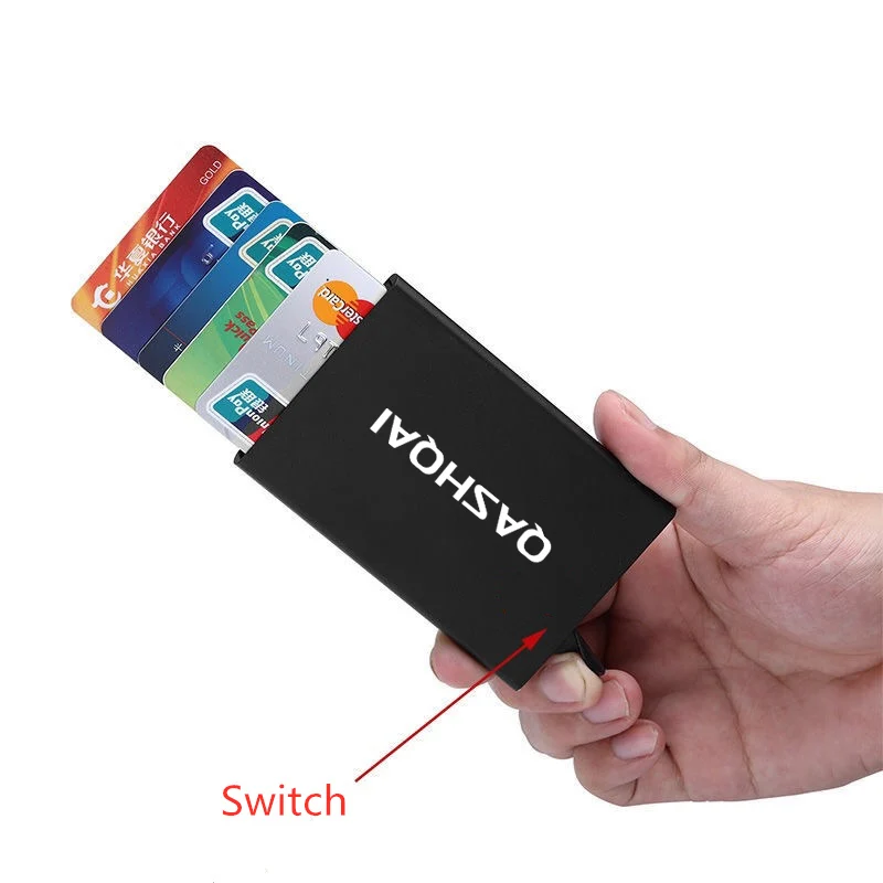 Automatic Metal Anti-theft Smart Wallet ID Card Credit Card Holder NISSAN QASHQAI J10 J11 Accessories