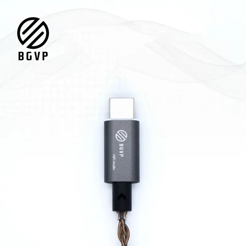 BGVP T01 TYPE-C DAC HiFi 32 бит/384 кГц аудио усилитель для наушников v2.5 с адаптером совместимый для мобильных телефонов ПК Windows OS