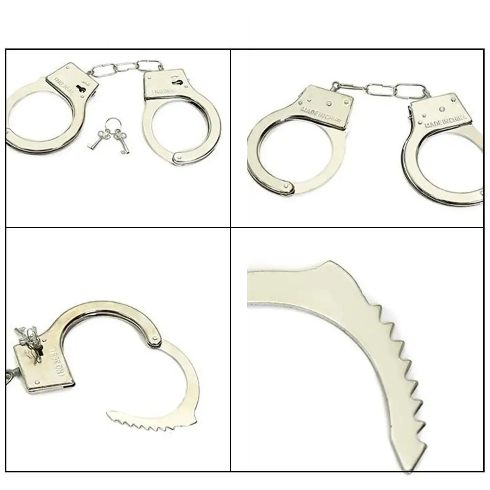 1 unidad de esposas para juegos de rol con llaves para juguetes de fiesta para niños Cosplay para fiestas de Halloween accesorios para disfraces Y4M9