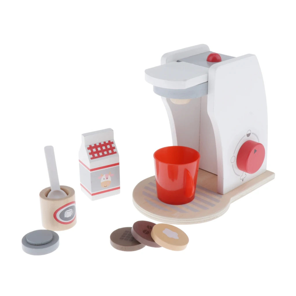 Kids Mixer Machine Wooden Play Kitchen Set With Accessories For Children Fine Motor Skills