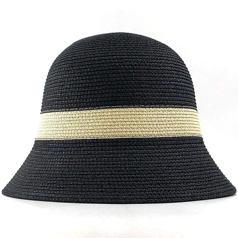 

Summer Fashion women Straw Hat Lady Summer Sun Hat Visor cap Panama Style Bucket Cap Strawhat Beach Hat Outdoor girl cap