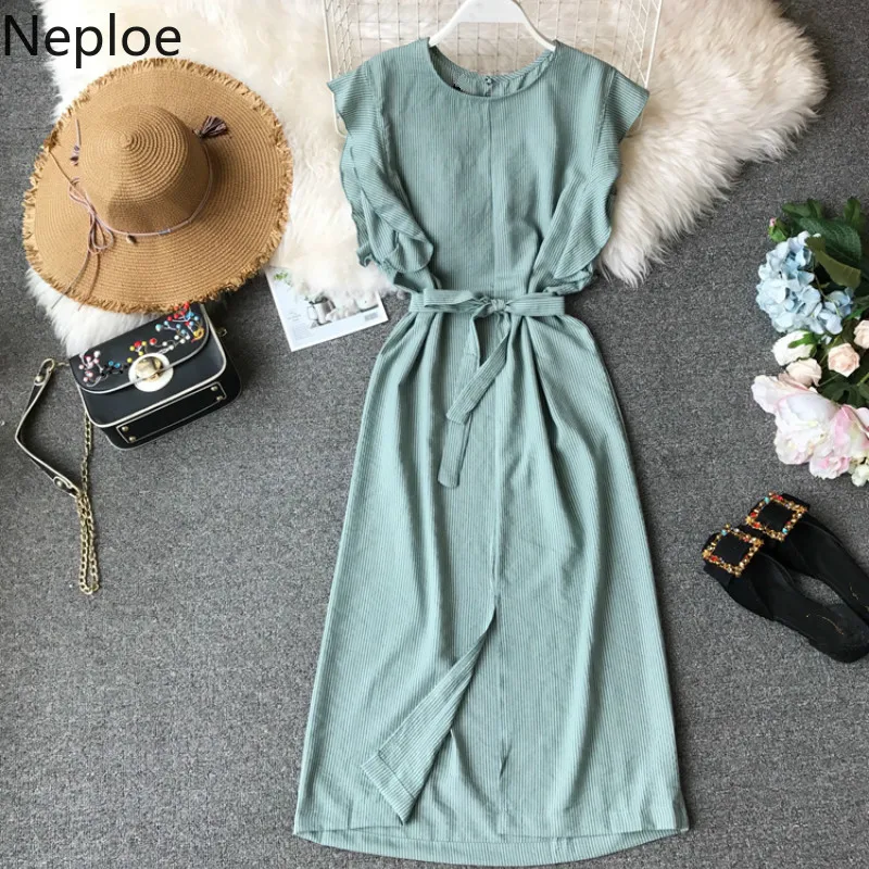 Neploe/корейские летние Асимметричные облегающие платья для девочек однотонные на