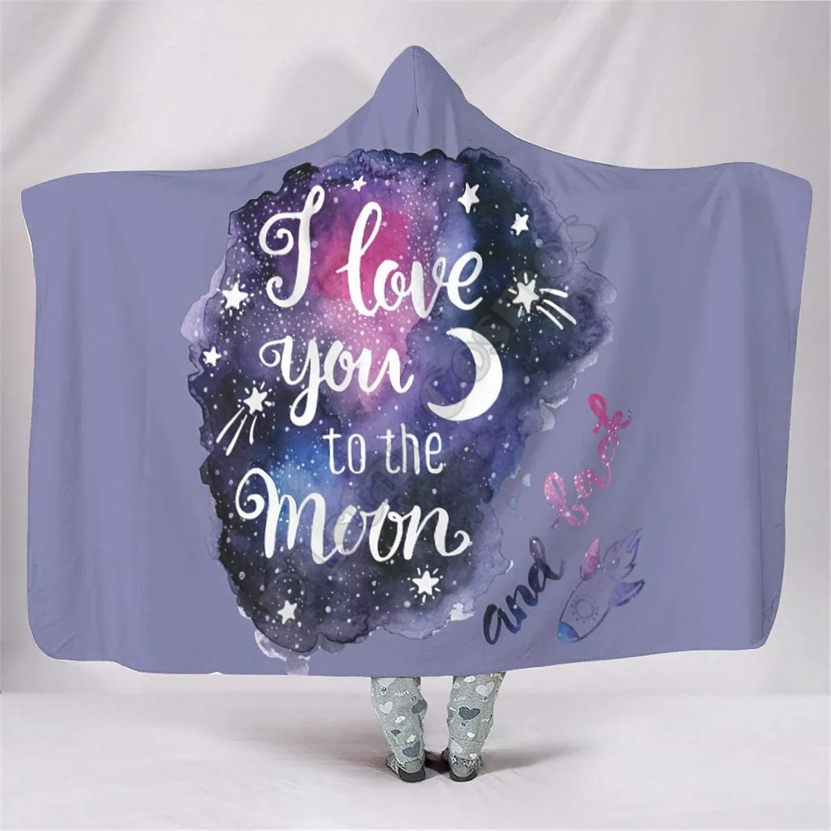 

Valentine 3d Printed Hooded Blanket Adult Kids Sherpa Fleece Blanket Cuddle Offices in Cold Weather Gorgeous