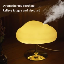 

USB Simulation Cloud Air Humidifier Essential Oil Diffuser Ultrasonic Colorful LED Table Lamp for Home Mist Maker Fogger