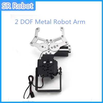 1 Set 2 Dof Metal Robot Arm Clamp Claw Talon Paw Mount Kit Per Robot Arm Manipolatore Robotico Basato Su Arduino Part Accessorio Toy