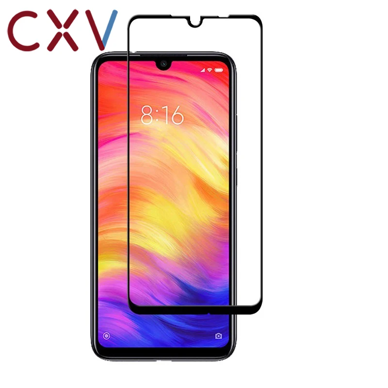 Черная защитная пленка на весь экран для Xiaomi Redmi Note 8 Pro из закаленного стекла 7