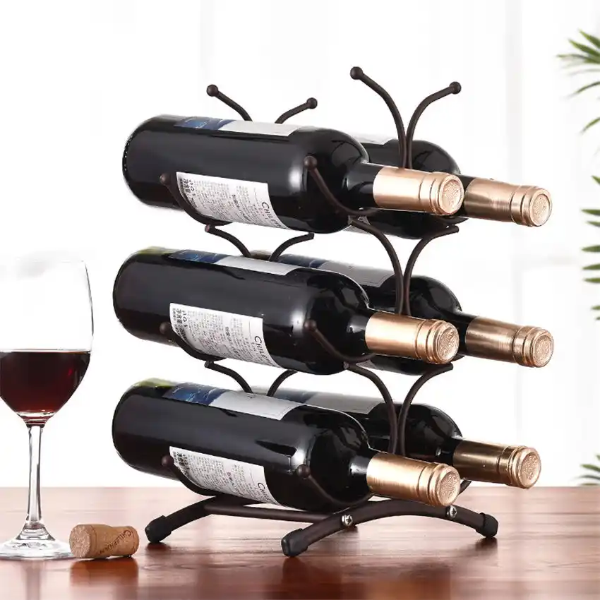 European Style 6 Bottle Wine Rack Metal Freestanding Kitchen Storage Stand Wine Cabinet Grape Wine Shelf Display Bar Aliexpress