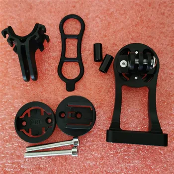 

For Garmin Edge Bike Computer Front Stem Mount Holder Stopwatch Headlight Bracket Set with Camera Adapter Base for GoPro Cameras