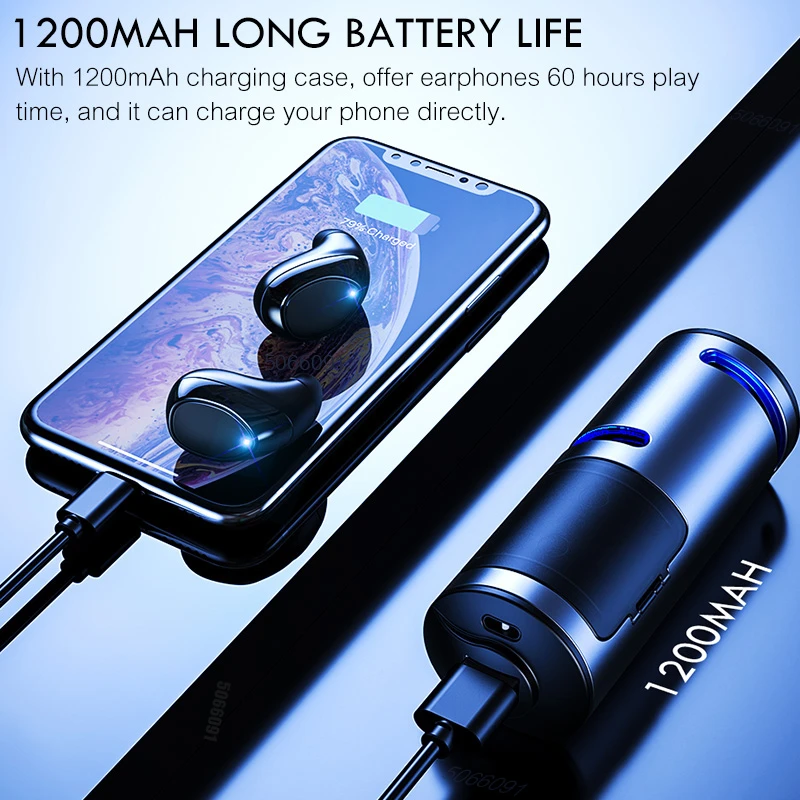 5,0 3 в 1 bluetooth-наушники с 1200 мАч зарядным чехлом беспроводные bluetooth-наушники bluetooth-динамик на подставке для Ios Android