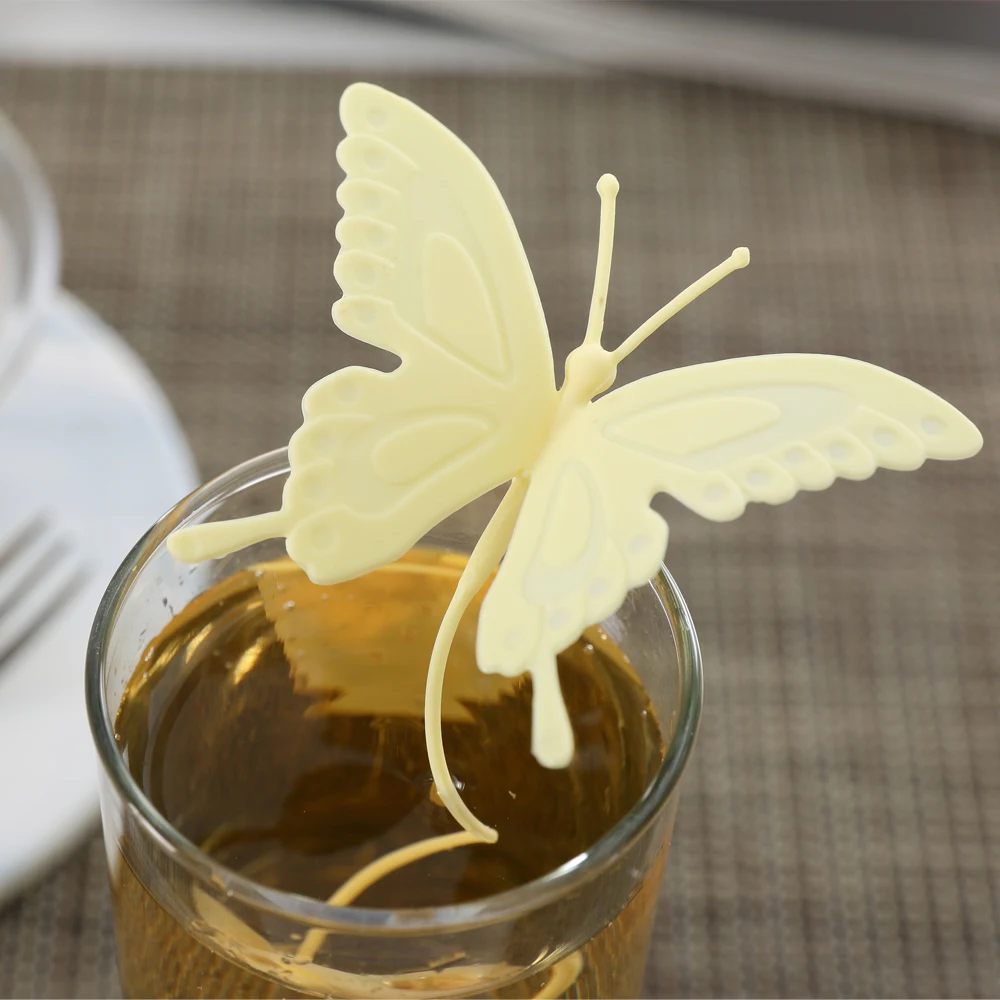 Butterfly Tea Bags Strainers Silicone Tea Infuser Teabags For Coffee Drinkware
