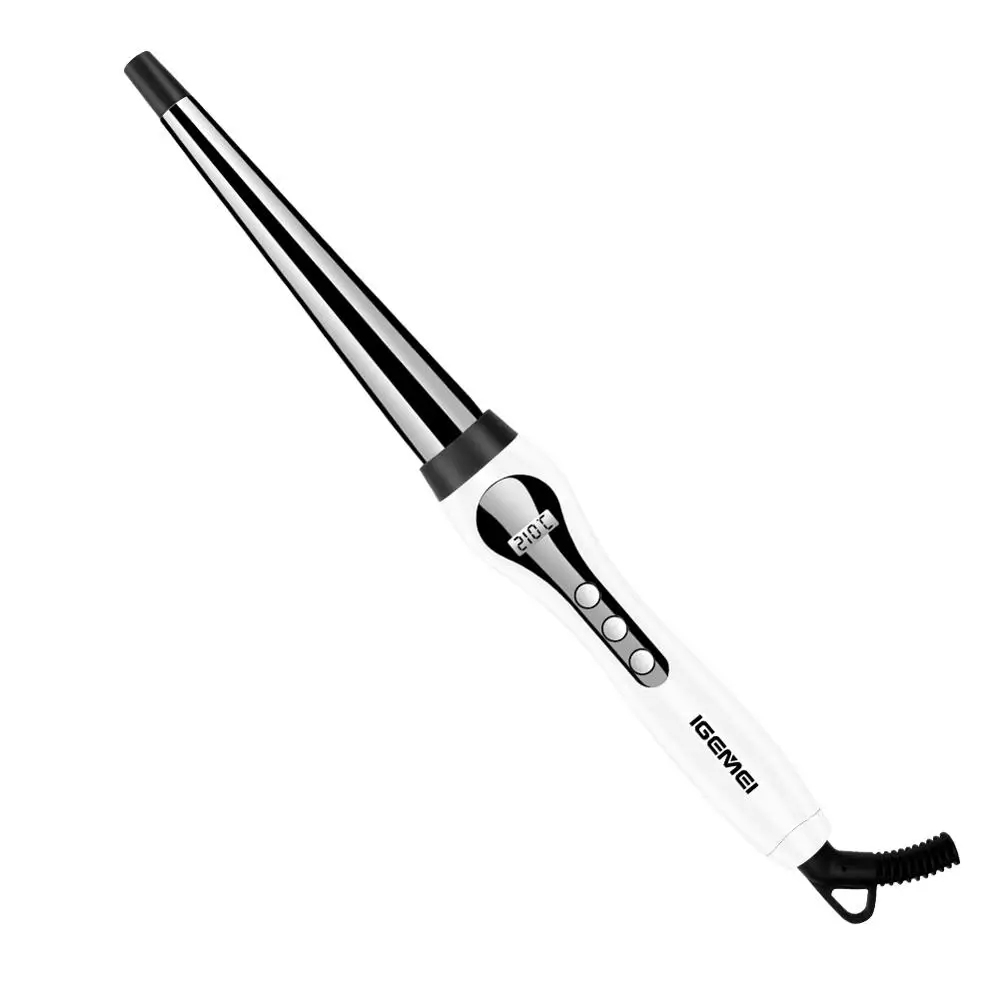 

IGEMEI professional Hair Curling Iron Ceramic Styling Tools single tube ceramic glaze pear flower cone electric hair curly hair