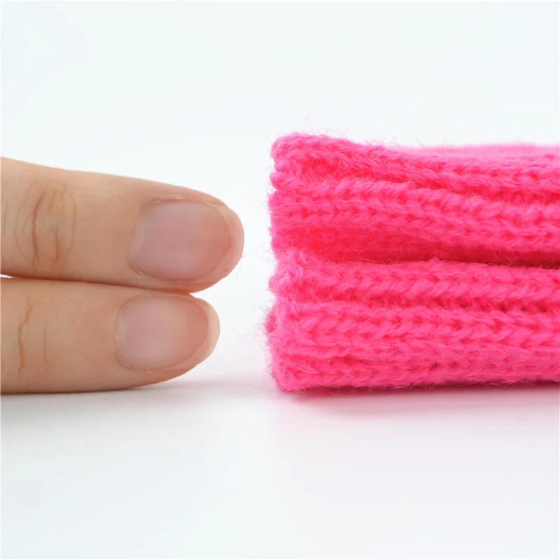 New Women Fingerless Gloves Arm Warmers Goth Knitted Kawaii Work Gloves Ankle Wrist Sleeves Harajuku Anime Cosplay Accessories