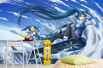 

[Self-Adhesive] 3D Hatsune Miku 698264 Japan Anime Wall Paper mural Wall Print Decal Wall Murals