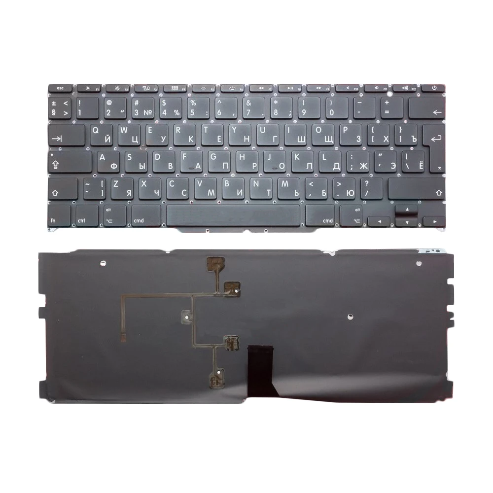 Клавиатура для ноутбука Apple MacBook A1370 A1465 черная большой Enter+ с подсветкой |