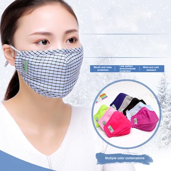 

Cotton Face Mask Reusable Windproof Dustproof Activated Carbon Filter Adjustable Mouth Mask For Man Women Unisex