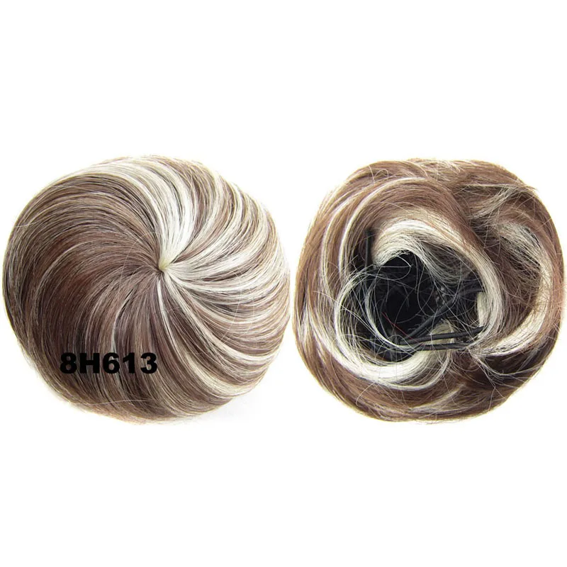Синтетический Эластичный шнурок Prim волосы конский хвост шиньон резинки носок булочка пушистый Tousled Updo - Цвет: 8H613