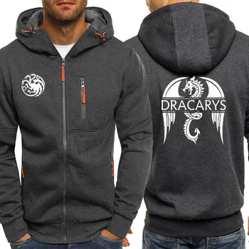 

Game Of Thrones Autumn 2019 Hot Sale Dracarys Dragon Mens Hoodie Casual Coat Long Sleeve Fleece Jackets Zipper Sportswear Hoody