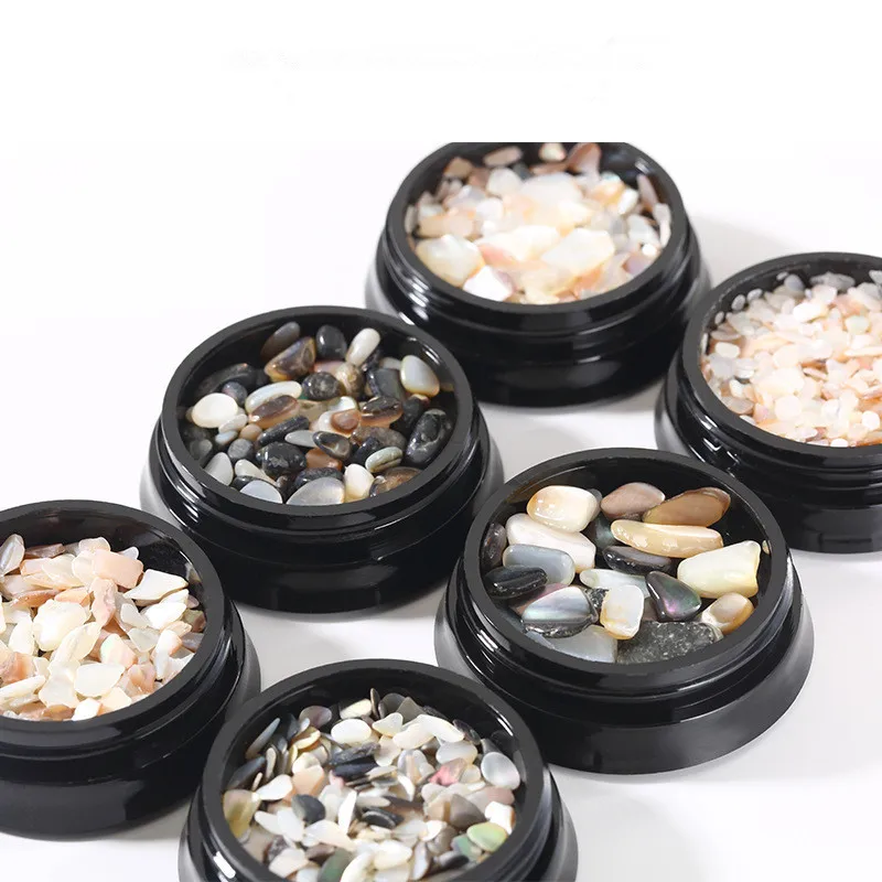 

1 Box of High Quality Shellfish Natural Abalone Slices with Thickness Nail Patch 3D Fashion Charm DIY Nail Art Decoration