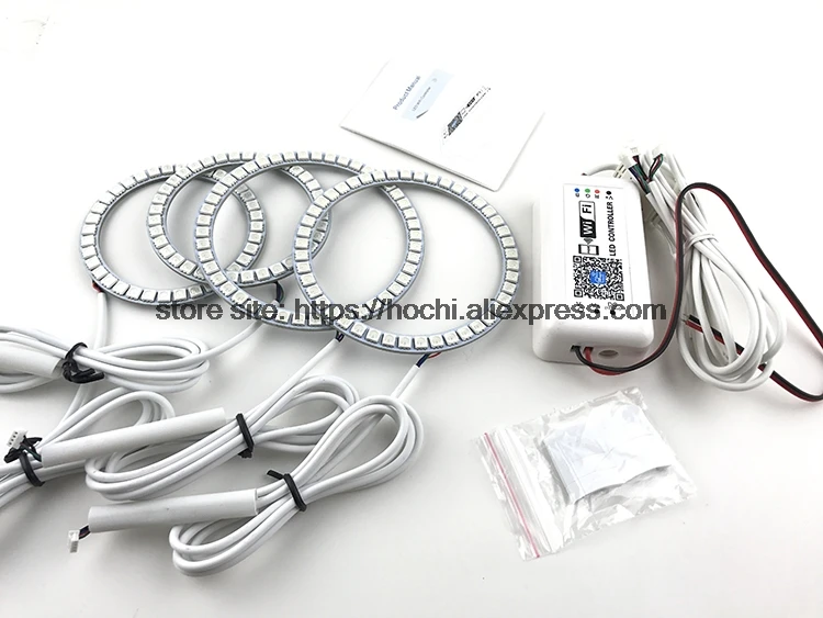 HochiTech Eexcellent молочно-белый Хлопковый чехол SMD angel eyes halo Кольцо Комплект фары дневного света для FORD Mondeo MK3 2001-2007