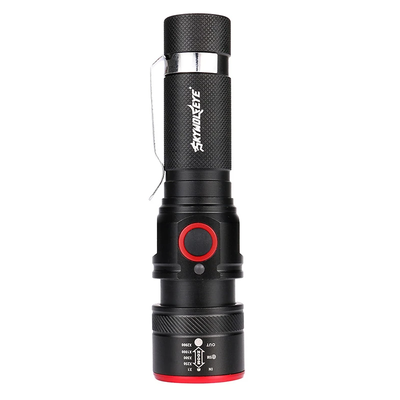 113x30x22mm 8000LM T6 LED Flashlight Outdoor Telescopic Torch Lamp Light Tools