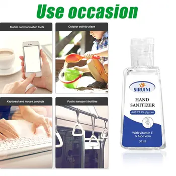 

30ml Travel Portable Hand Sanitizer Gel Anti-Bacteria Moisturizing Liquid Disposable No Clean Waterless Antibacterial Hand Gel