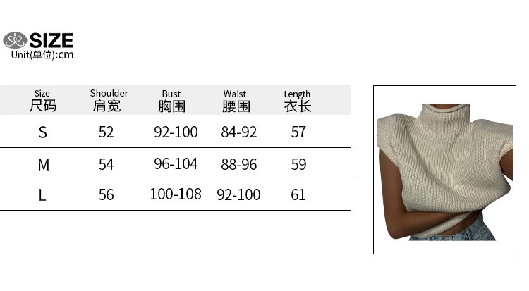 Turtleneck Sleeveless Women Vest Sweater 2021 White Shoulder pads Pullover Knitted Loose 2021 Autumn Winter Casual Jumper pink cardigan