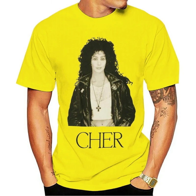

2020 Leisure Fashion 100% Cotton O-neck T-shirt Cher American Singer And Actress Classic Retro 70s Arfor Men And Women Men