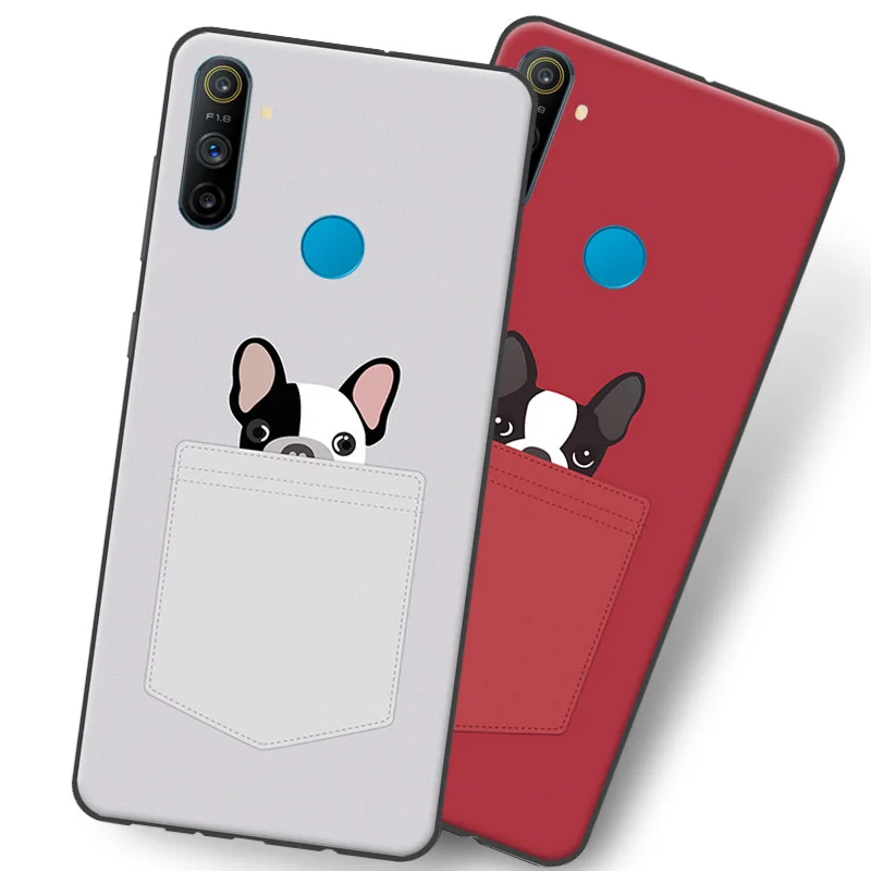 Auroras Case For Realme C3 Soft Shockproof All Protection Pocket Pet Dog Pattern Cover | Мобильные телефоны и аксессуары
