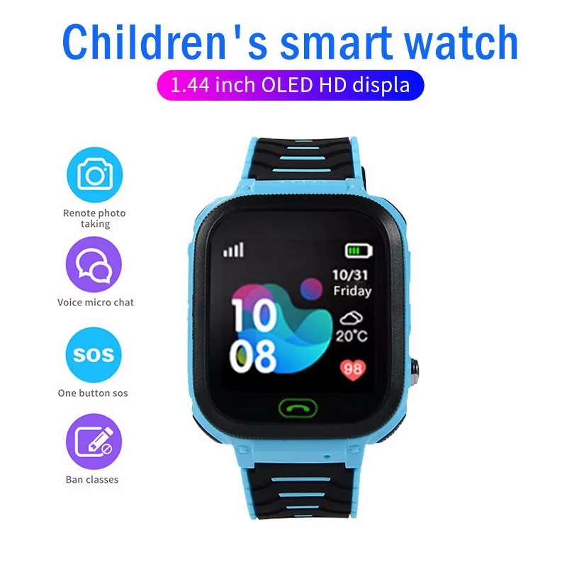 

Y47 Children Smart Watch Waterproof LBS Positioning Kids Smartwatch 2G SIM Card SOS Antil-lost Smart Watches For Baby Boys Girls