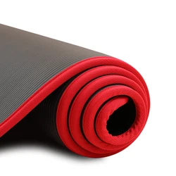 Premium 10mm Extra Thick Non-Slip Yoga & Exercise Mat with Strap (Black)
