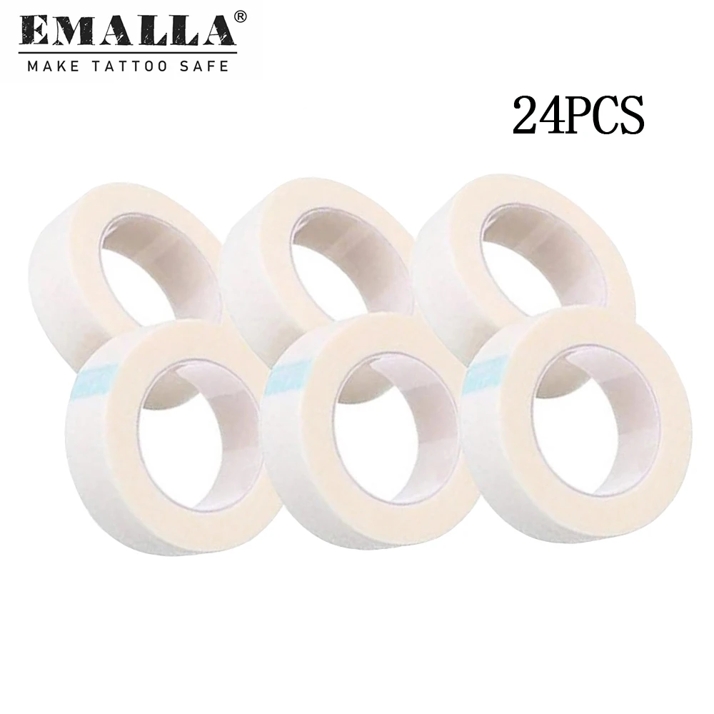 

EMALLA 24PCS/Box Eyelash Adhesive Tape Eyelash Extension Tool Breathable Non-Woven Fabric Tapes Tattoo Accessories Free Shipping