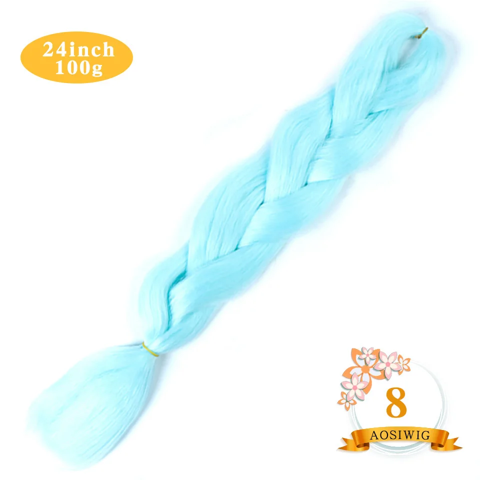 T1B/4/30 AOSIWIG 2" Ombre Jumbo синтетические плетеные волосы крючком 100 г/упак. афро оптом розовый синий фиолетовый синтетические волосы - Цвет: T1B/4/30