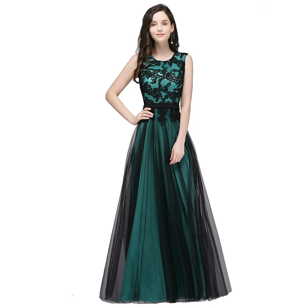 Халат de Soiree Longue ТРАПЕЦИЕВИДНОЕ бордовое зеленое вечернее платье Аппликация Дешевое платье для выпускного вечерние платья