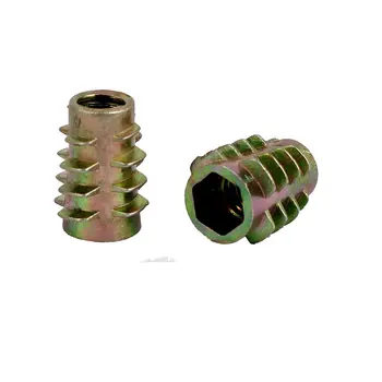 

uxcell M6 Thread E-Nut Wood Insert Interface Screws Hex Socket Nut Fittings 50 Pcs