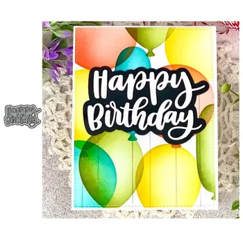

JC Happy Birthday Letter Words Metal Cutting Dies for Scrapbooking Stencil Handmade DIY Card Making Mould Model Craft Decoration