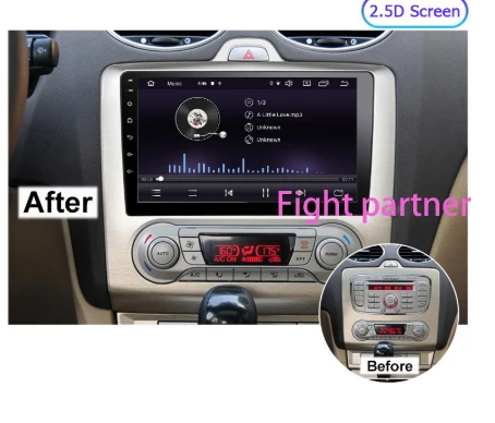 8-core Android 9,0 4 Гб+ 64G машинный dvd проигрыватель для Ford Focus mk2 mk3 2004-2011 радио gps навигации navi стерео