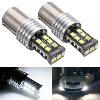 

2x 800LM Canbus P21W 1156 BA15S LED Bulb For Skoda Superb Octavia 2 FL 2010 2011 2012 2013 LED Daytime Running Light DRL Lamp