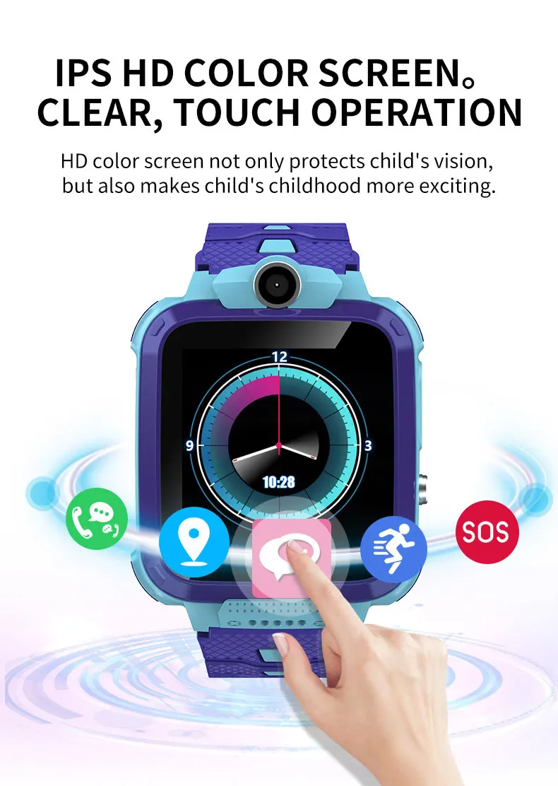 Новые 4G Wifi+ LBS+ gps TrackerAndriod 6,0 ram 2GB rom 4GB детские подарки для студентов умные часы телефон