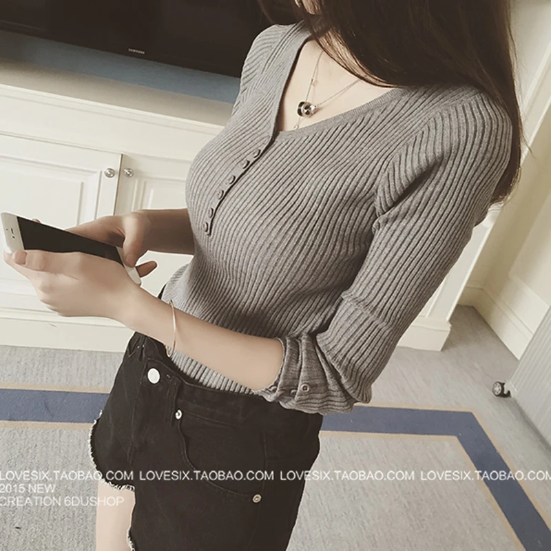

Autumn new arrival sweater women high quality top pullovers slim new popular slim thin cotton women