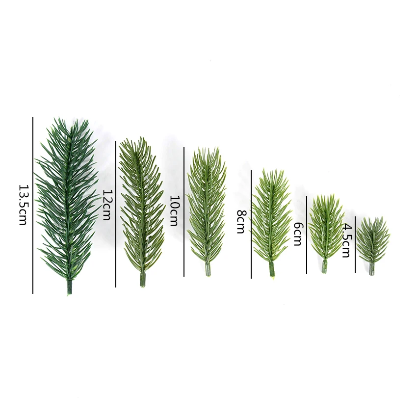 10/20pcs Artificial Pine Branches Needle Fake Plants Christmas Wreath Garland Decorations for Home Xmas Tree Ornament DIY Craft