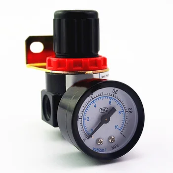 

75x40x40mm 1/4PT Pressure Gauge Pneumatic Compressor Air Control Regulator Valve