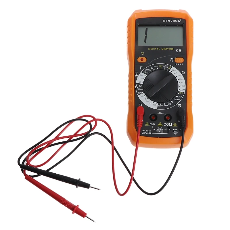 DT9205A AC DC LCD Дисплей профессиональный электрический ручной метр тестер Цифровой мультиметр мультитестерный Амперметр 63HF