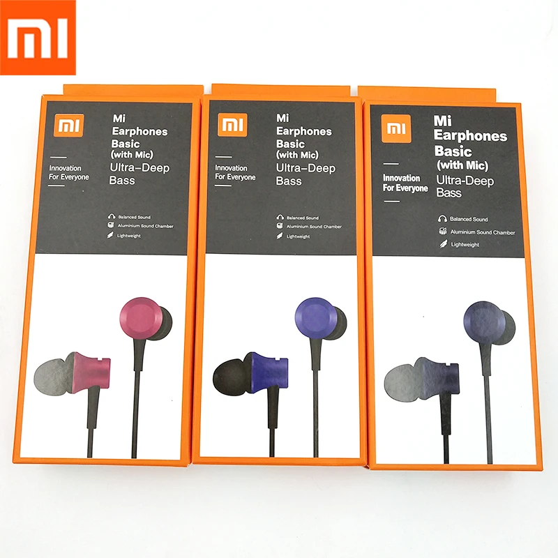 Наушники Xiaomi Mi Pistion 3 спортивные наушники вкладыши с микрофоном 5 мм для A3 9 Redmi Note 10