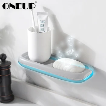 

ONEUP Bathroom Soap Dishes Wall Mounted Soap Dish Portable Soap Tray Holder Bathroom Gadgets Soap Dish Bathroom Accessories
