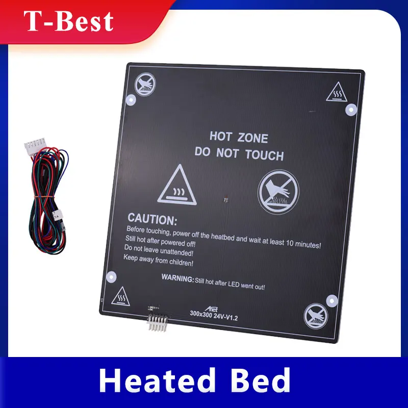 Aibecy 24V Aluminum Heated Bed 300*300*3mm Hotbed Plate Heatbed Platform with Wire Cable for Anet E16/A8 Plus 3D Printer | Компьютеры и