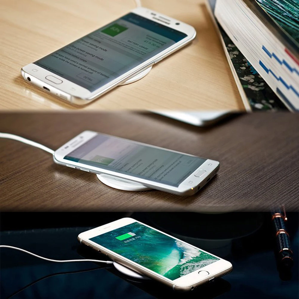 3 мм ультра-тонкий Быстрый QI беспроводной зарядный коврик настольная Беспроводная Зарядная база для iPhone 11 Pro 8 XR XS Max samsung S10 5G S9+ S8