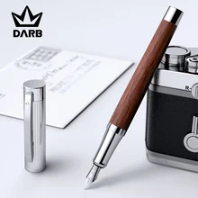DARB gülağacı ve ceviz Metal dolma kalem yüksek kaliteli EF/F ucu iş ofis yazma hediye kutusu mürekkep kalemler