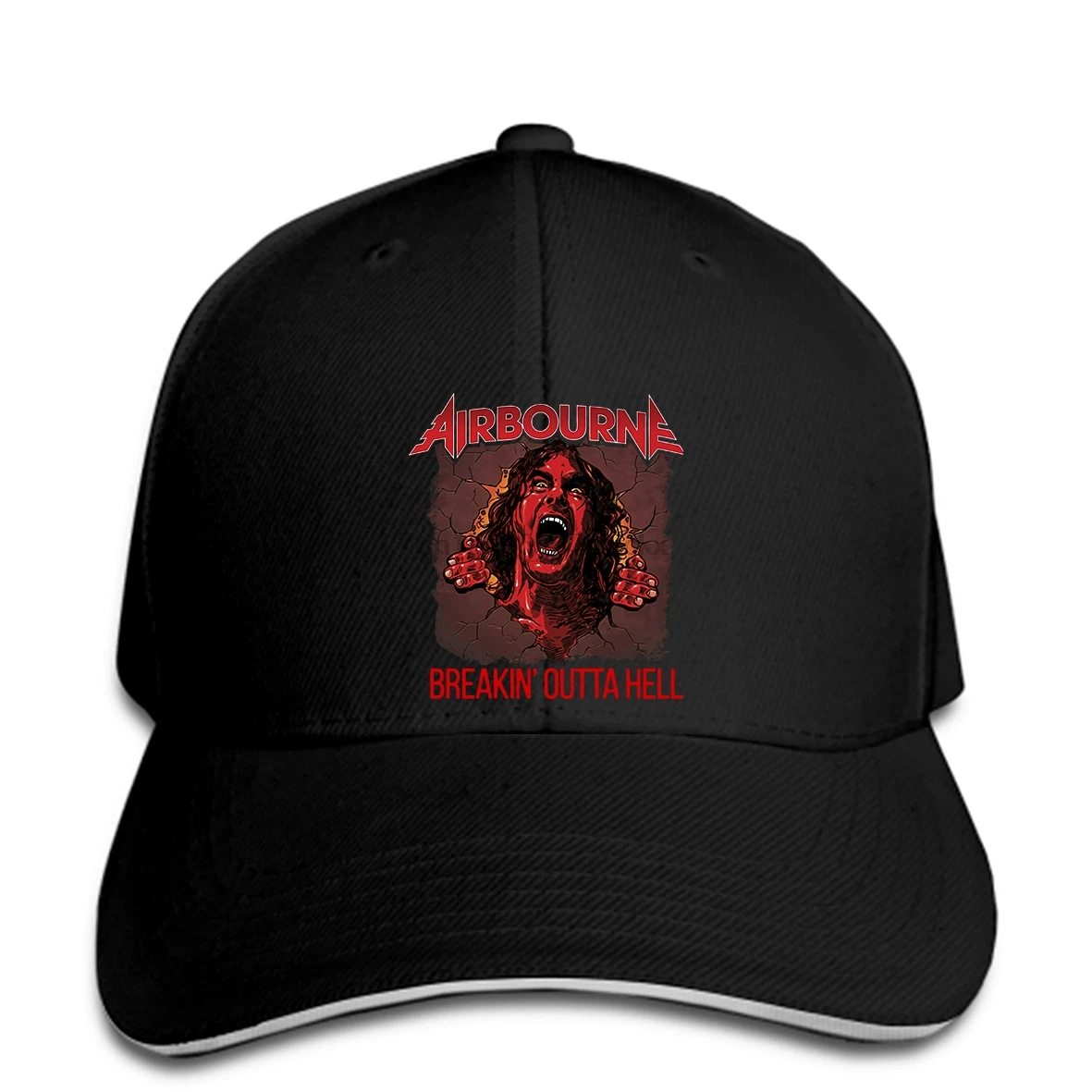 Забавный Айрборн break Out Hell uscandia Tour In Back Дизайн мужские футболки snapback шляпа пиковая