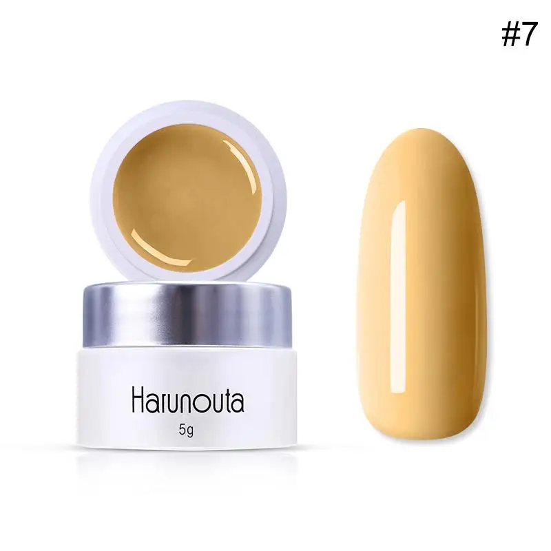 Harunouta, 60 цветов, 5 г, чистый полуперманентный лак, гель Vernis, верхнее покрытие, лак для ногтей, салонный, впитывается, УФ светодиодный, художественный Гель-лак для ногтей - Цвет: 44685-7